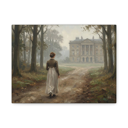 Pemberley Lane Canvas Print — Wistful Lizzy Walk (Matte Canvas Wall Art)