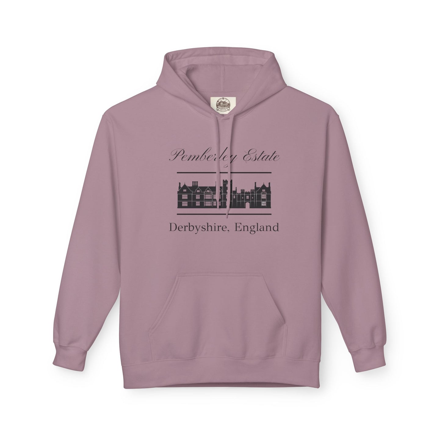 Pemberley Estate Fleece Hoodie — Derbyshire, England | Midweight Pullover