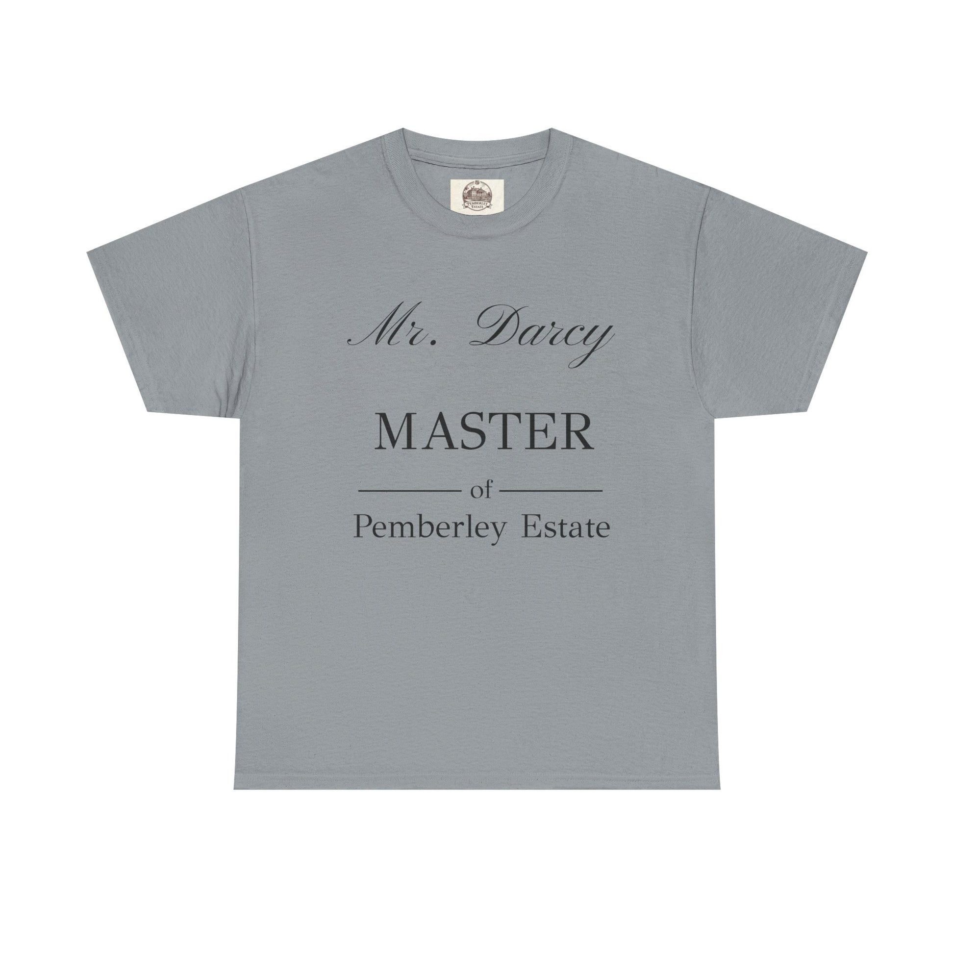 Mr Darcy Master of Pemberley Estate black text Men's t-shirt - slate color