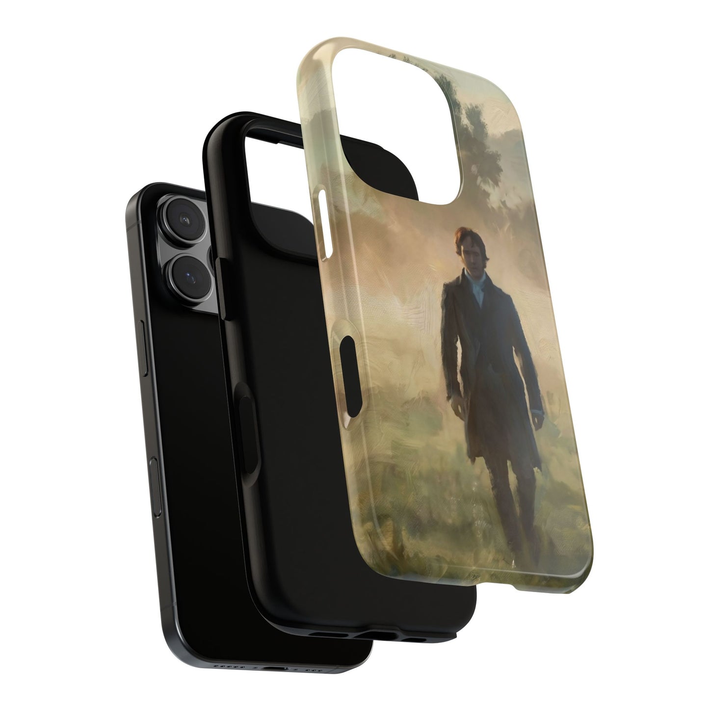Mr. Darcy in the Morning Mist iPhone Case — Rugged Dual-Layer Protection
