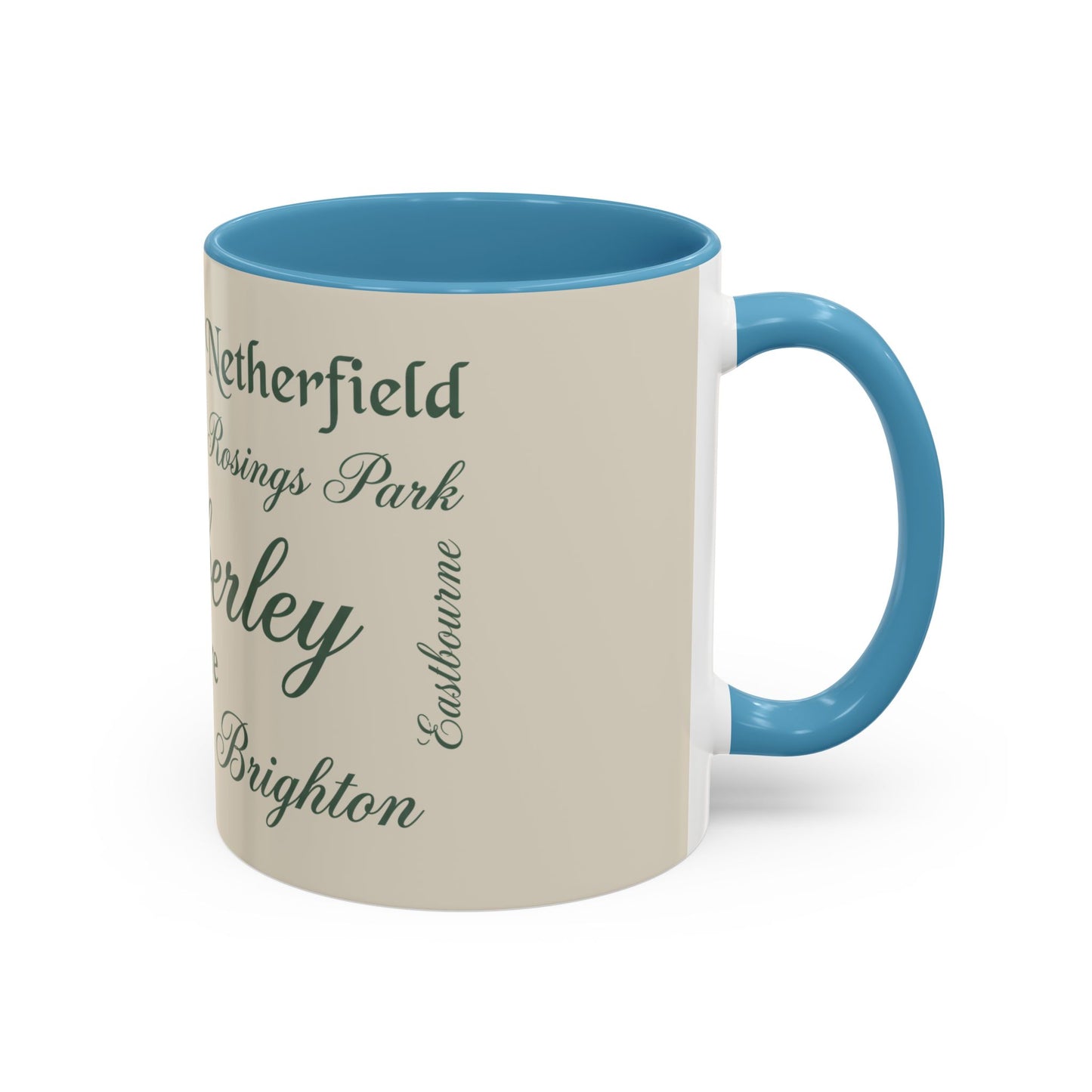 Places of Pride & Prejudice Accent Mug — Pemberley, Longbourn & English Towns