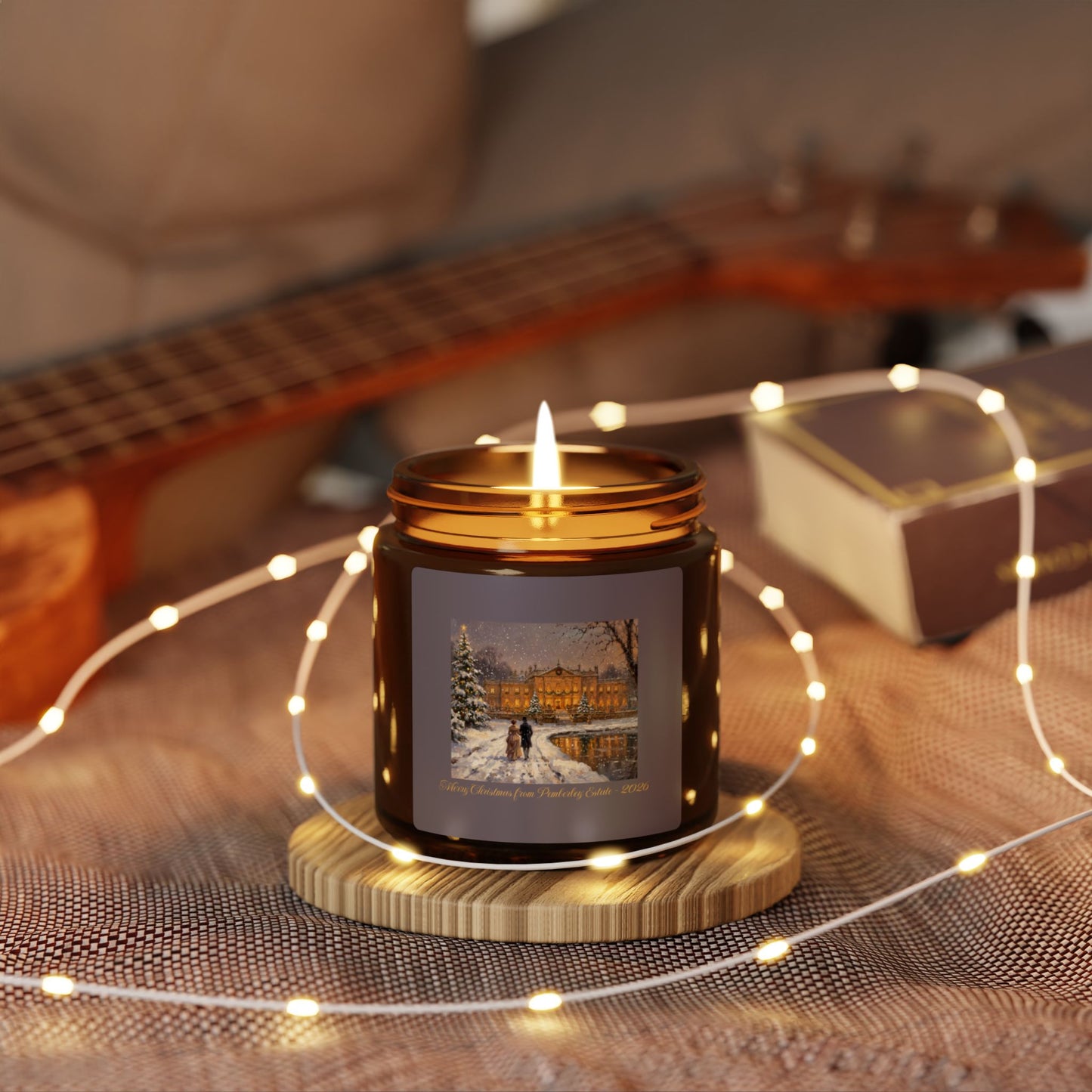 Scented Soy Candle (Multi-Size, Amber Jar)