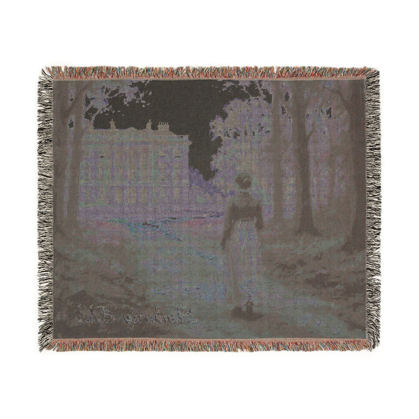 Jane Austen Inspired Woven Blanket — Regency Lady Mansion Throw