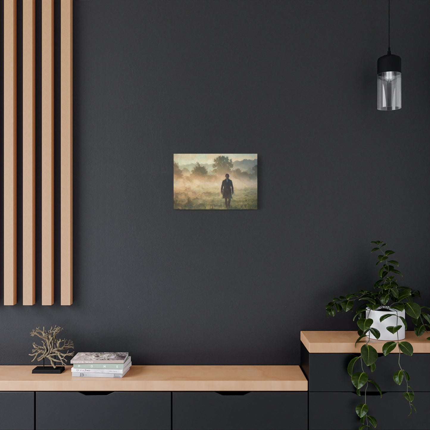 Mr. Darcy in the Morning Mist Matte Canvas Print