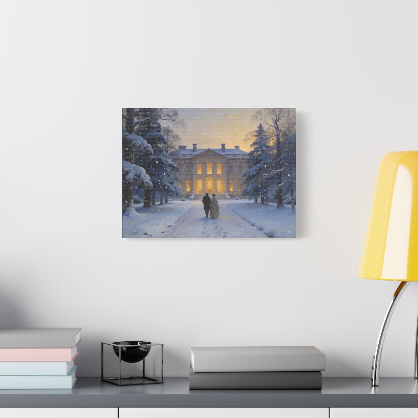 Christmas at Pemberley Matte Canvas Print