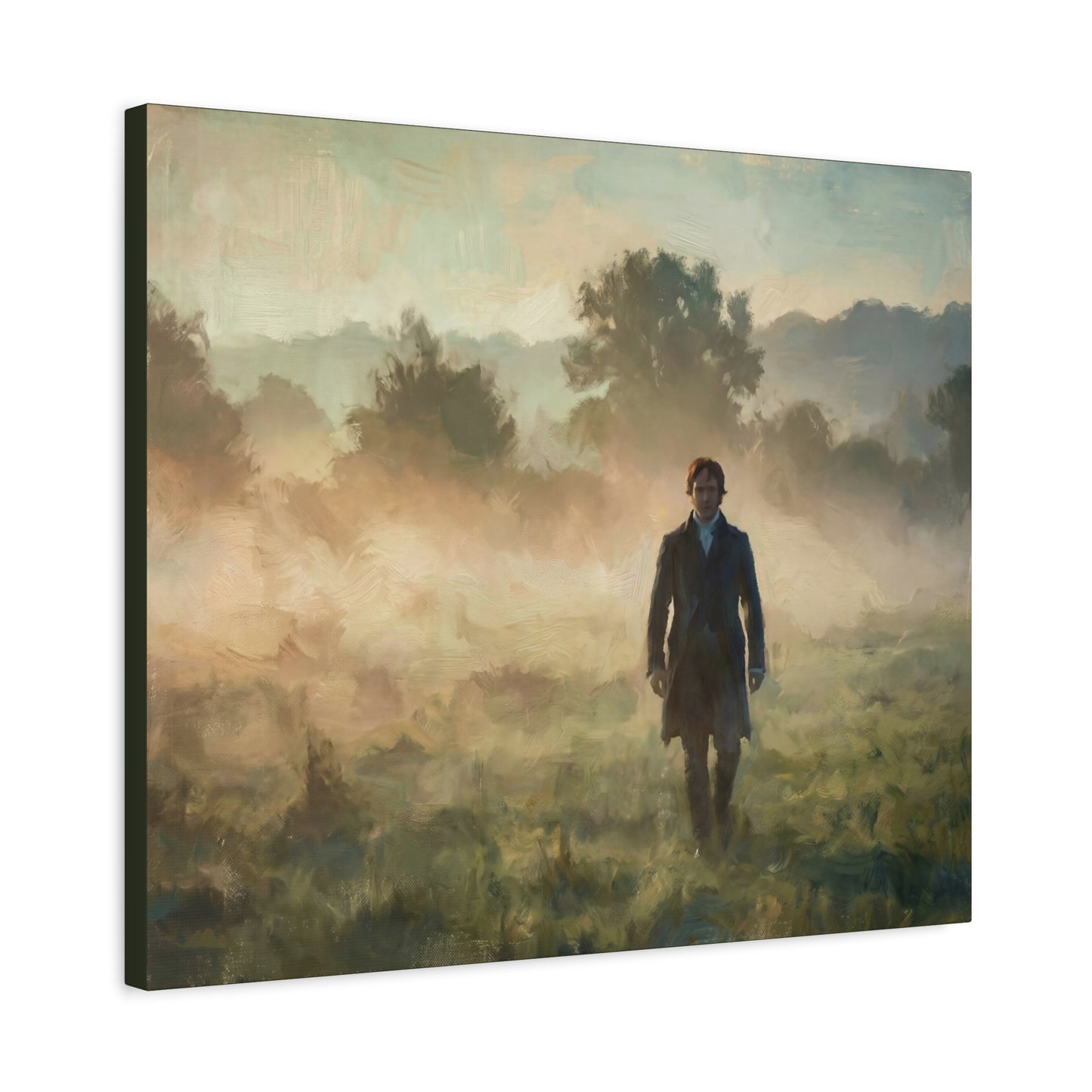 Mr. Darcy in the Morning Mist Matte Canvas Print