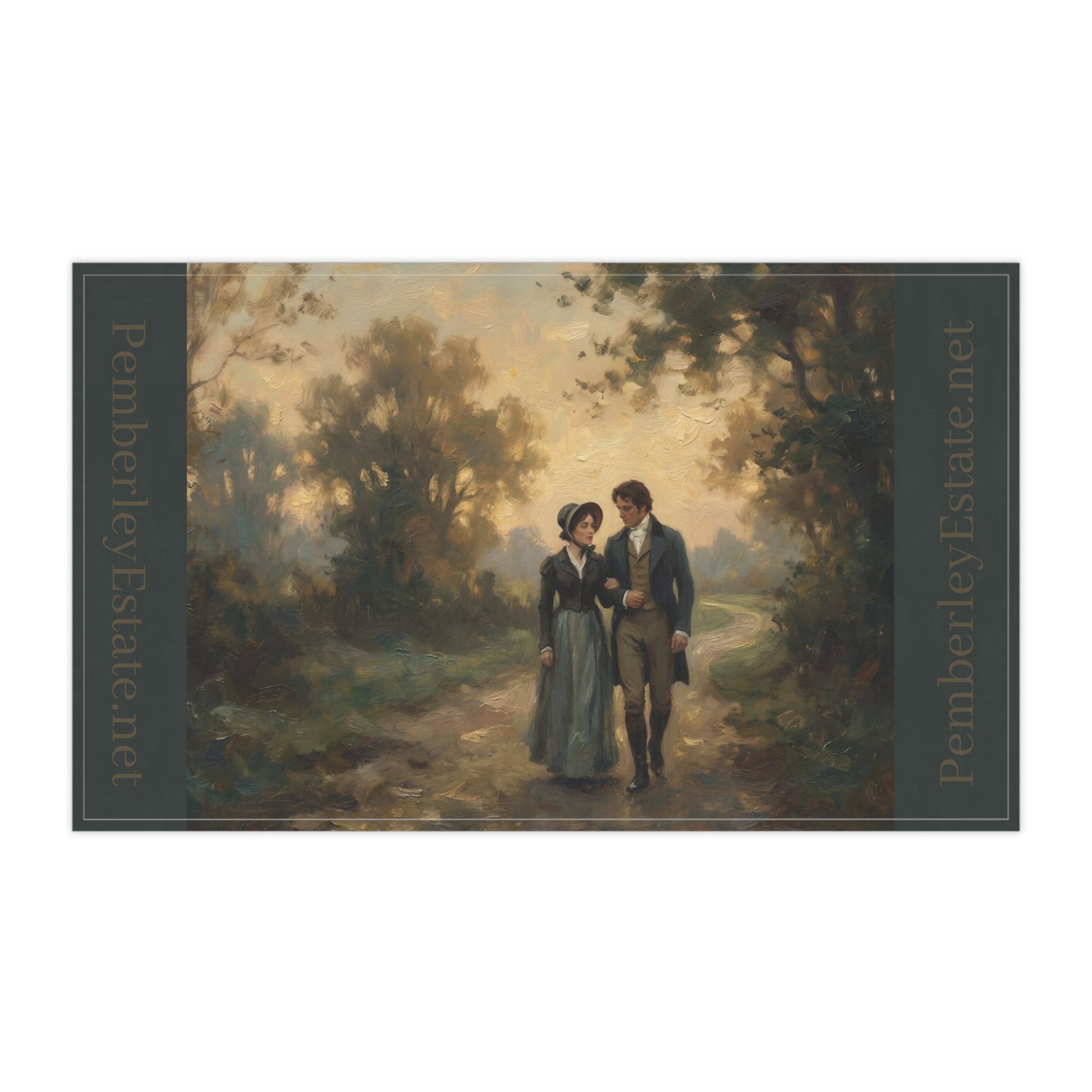 Kitchen towel with Lizzy and Darcy