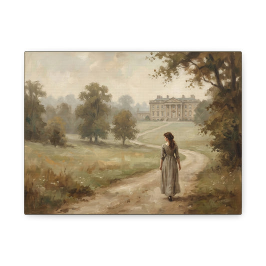 Lizzy at Pemberley Park Matte Canvas Print 12x9, 16x12, 24x18
