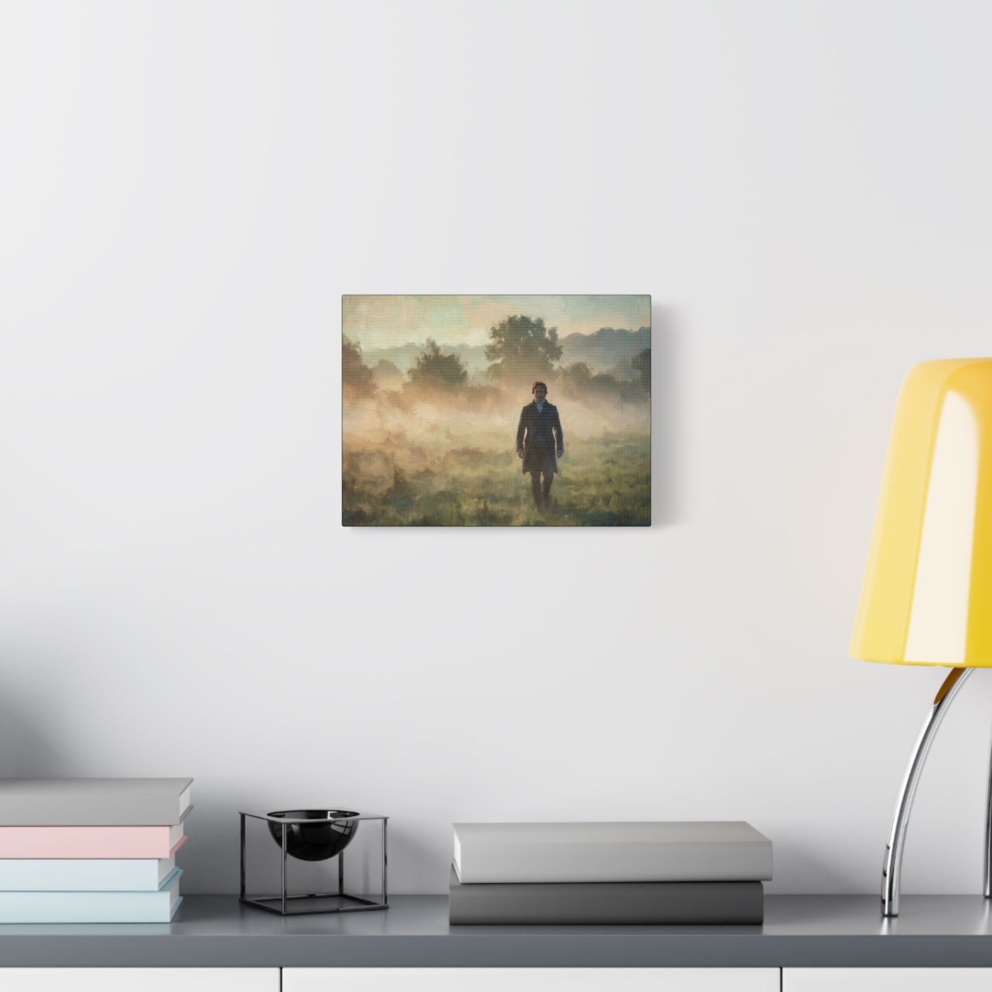 Mr. Darcy in the Morning Mist Matte Canvas Print