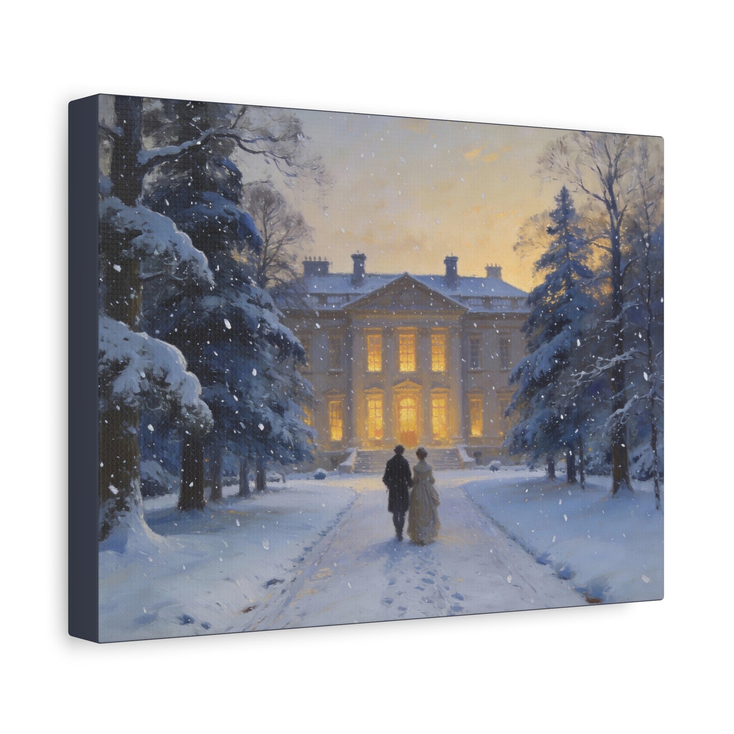 Christmas at Pemberley Matte Canvas Print