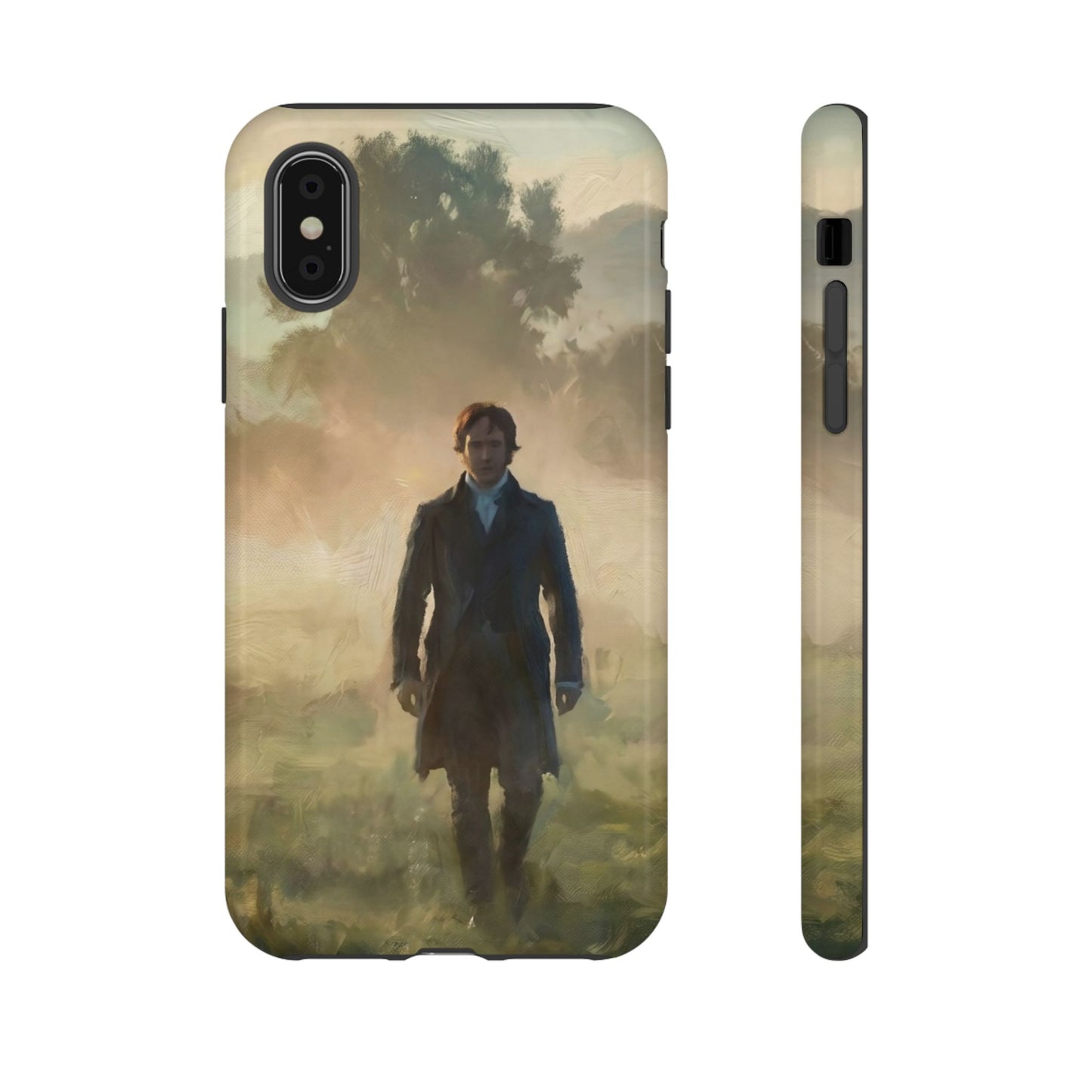 Mr. Darcy in the Morning Mist iPhone Case — Rugged Dual-Layer Protection