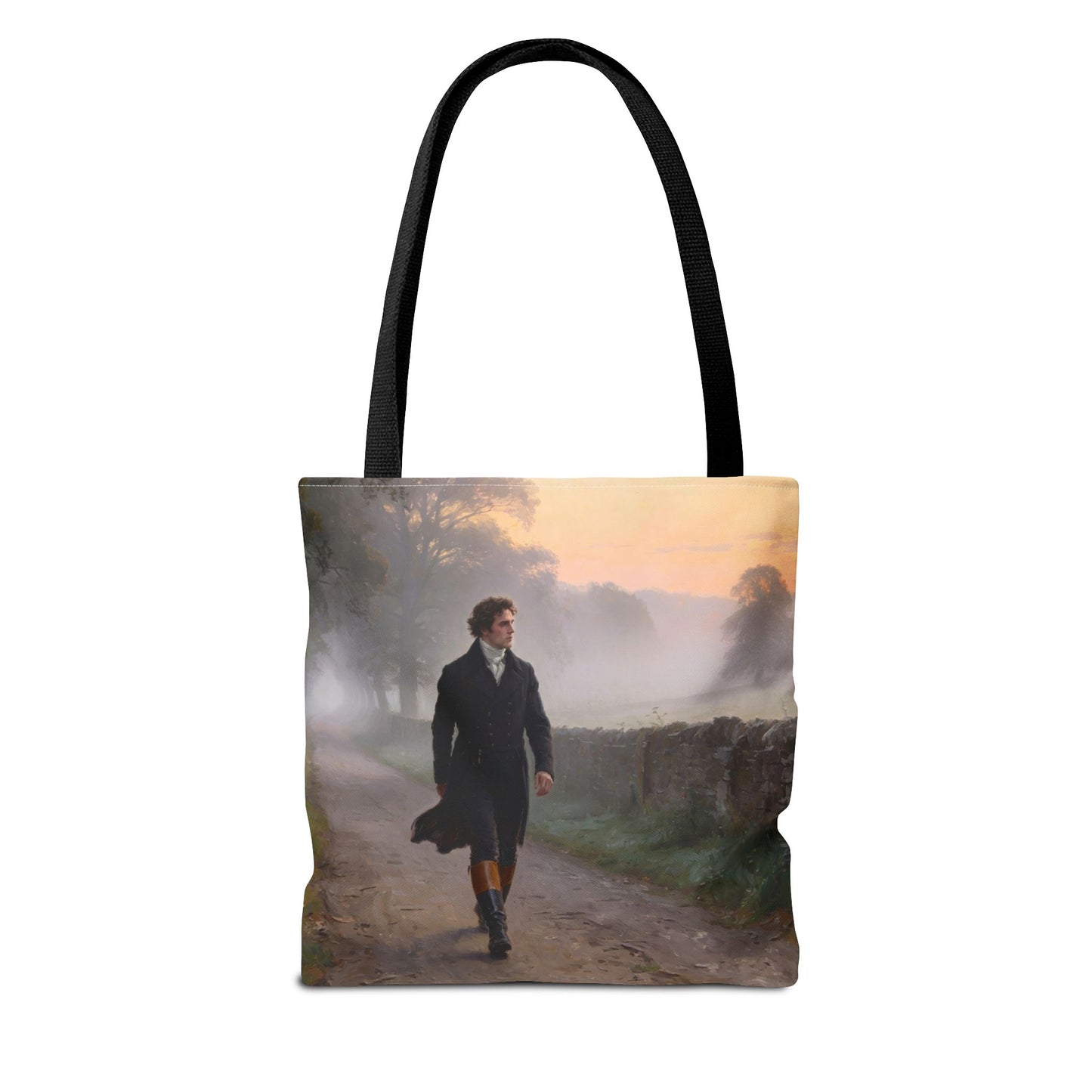 Lizzy & Darcy Country Walk Tote Bag — Double-Sided Romantic Art (3 Sizes)