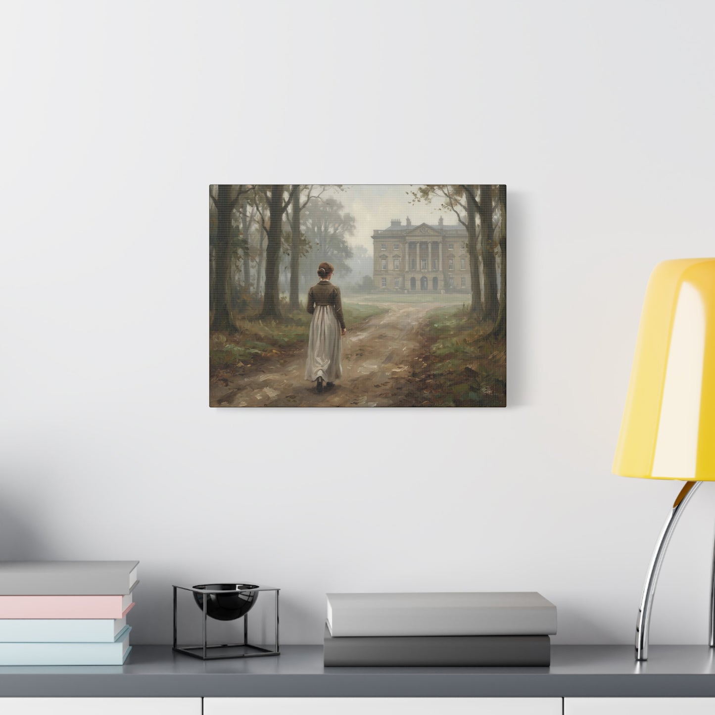Pemberley Lane Canvas Print — Wistful Lizzy Walk (Matte Canvas Wall Art)