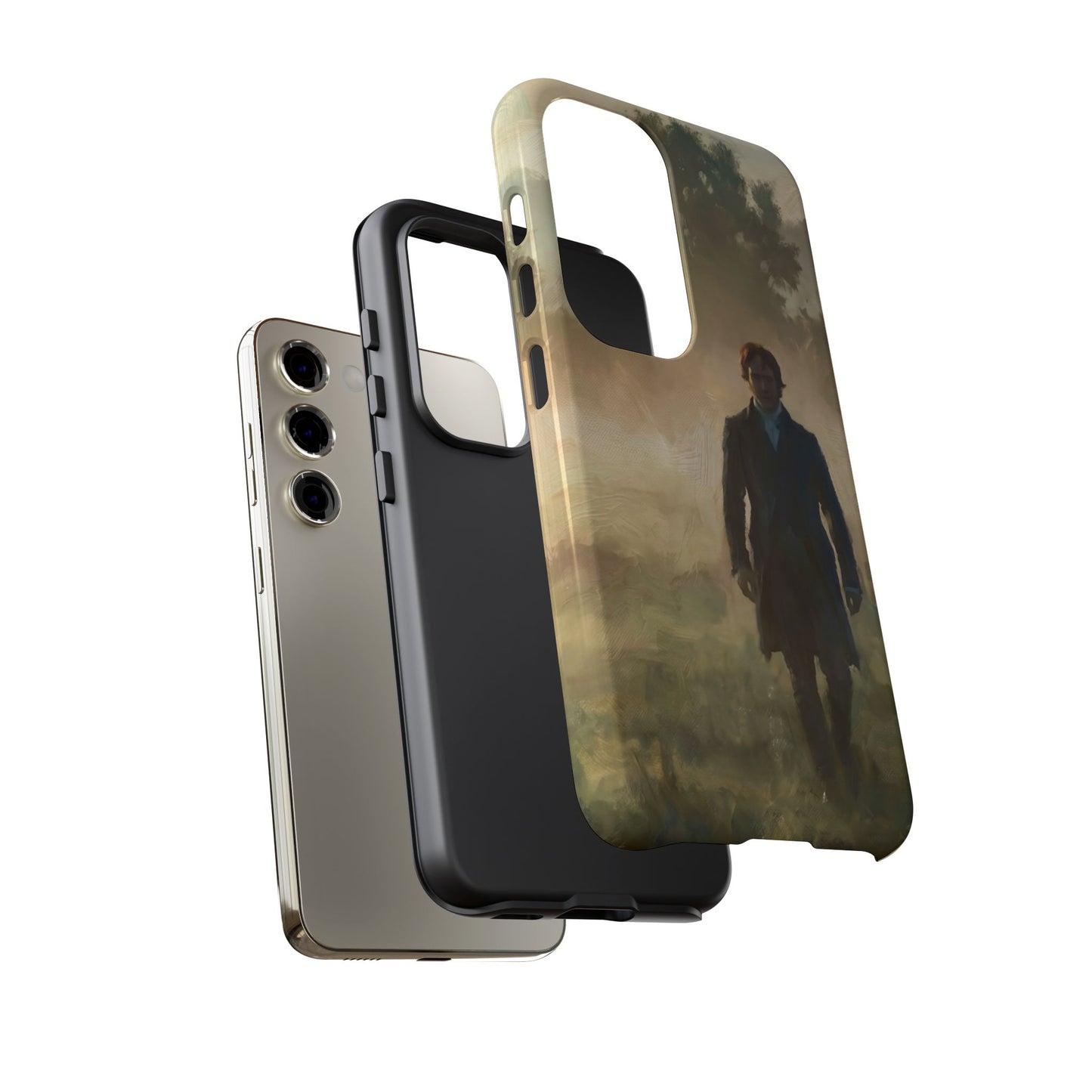 Mr. Darcy in the Morning Mist Phone Case — Samsung Galaxy & Google Pixel (Rugged Dual-Layer)