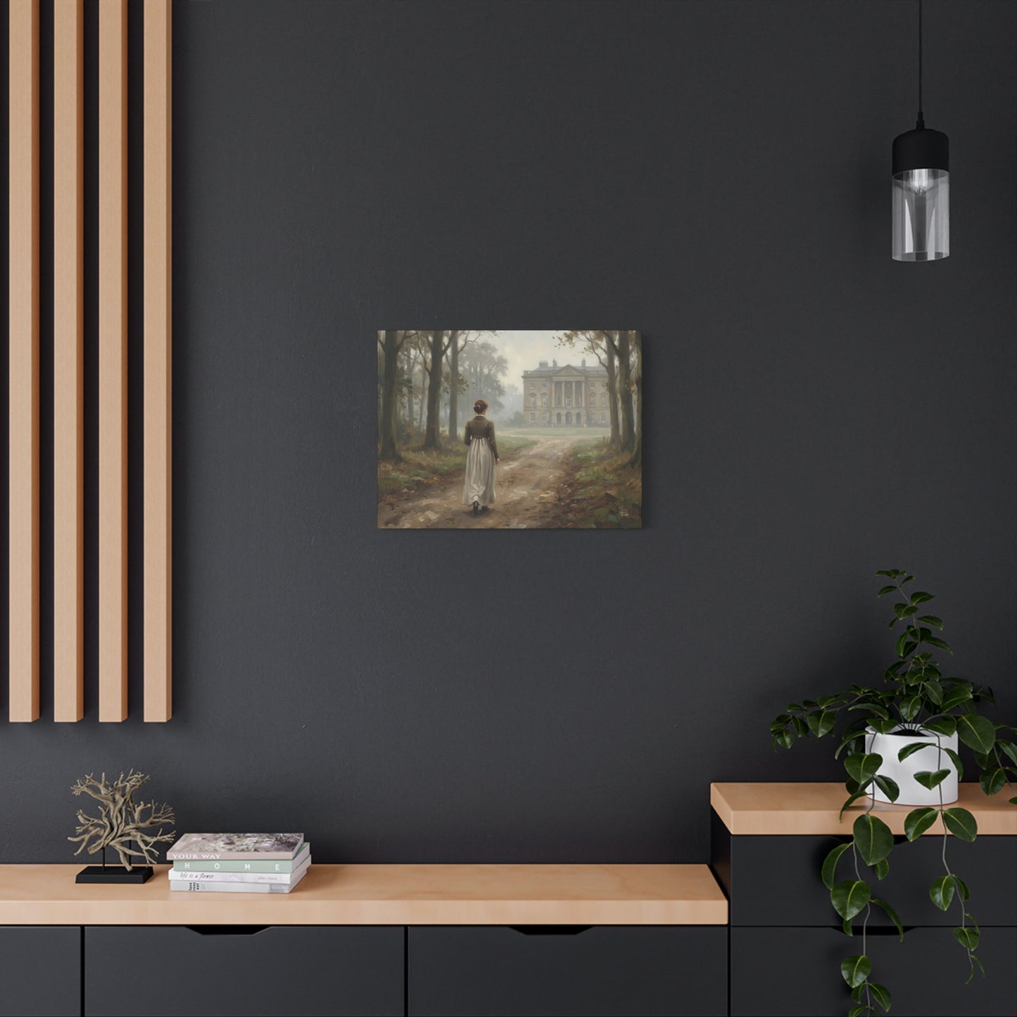 Pemberley Lane Canvas Print — Wistful Lizzy Walk (Matte Canvas Wall Art)