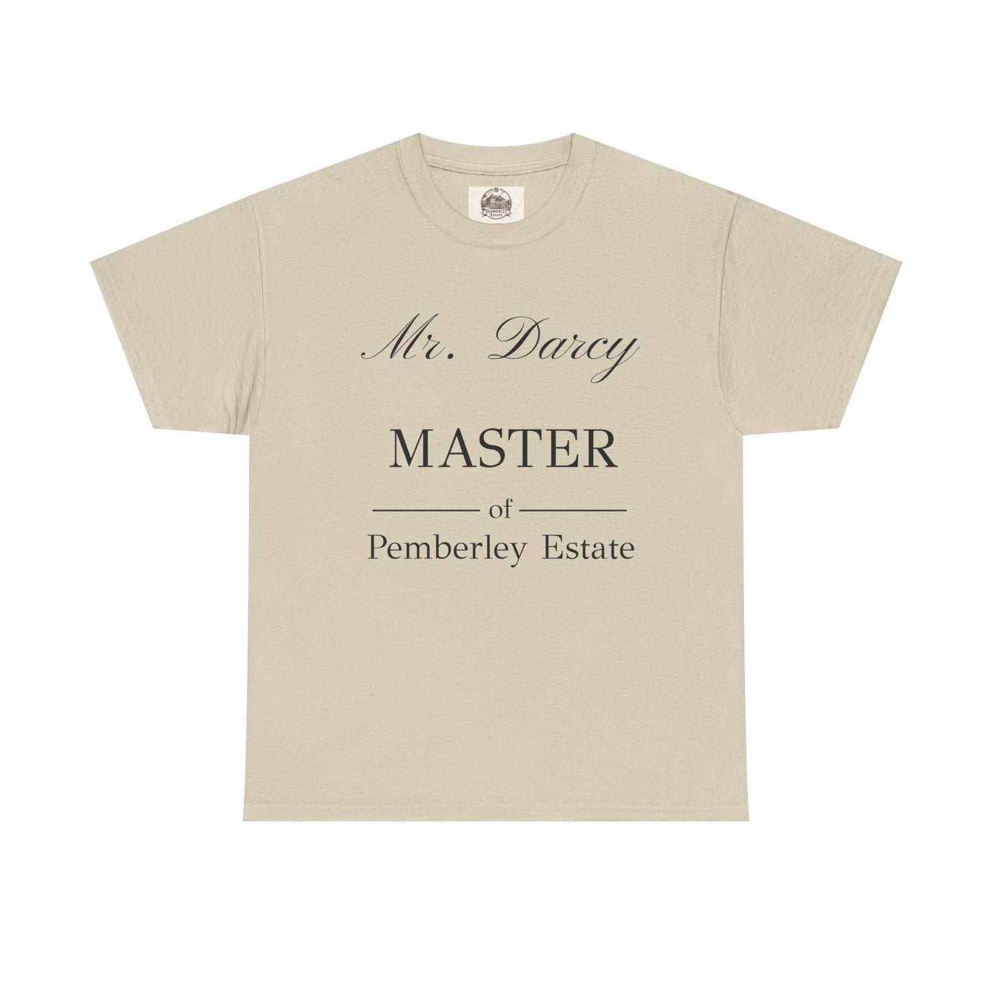 Mr Darcy Master of Pemberley Estate black text Men's t-shirt - natural color