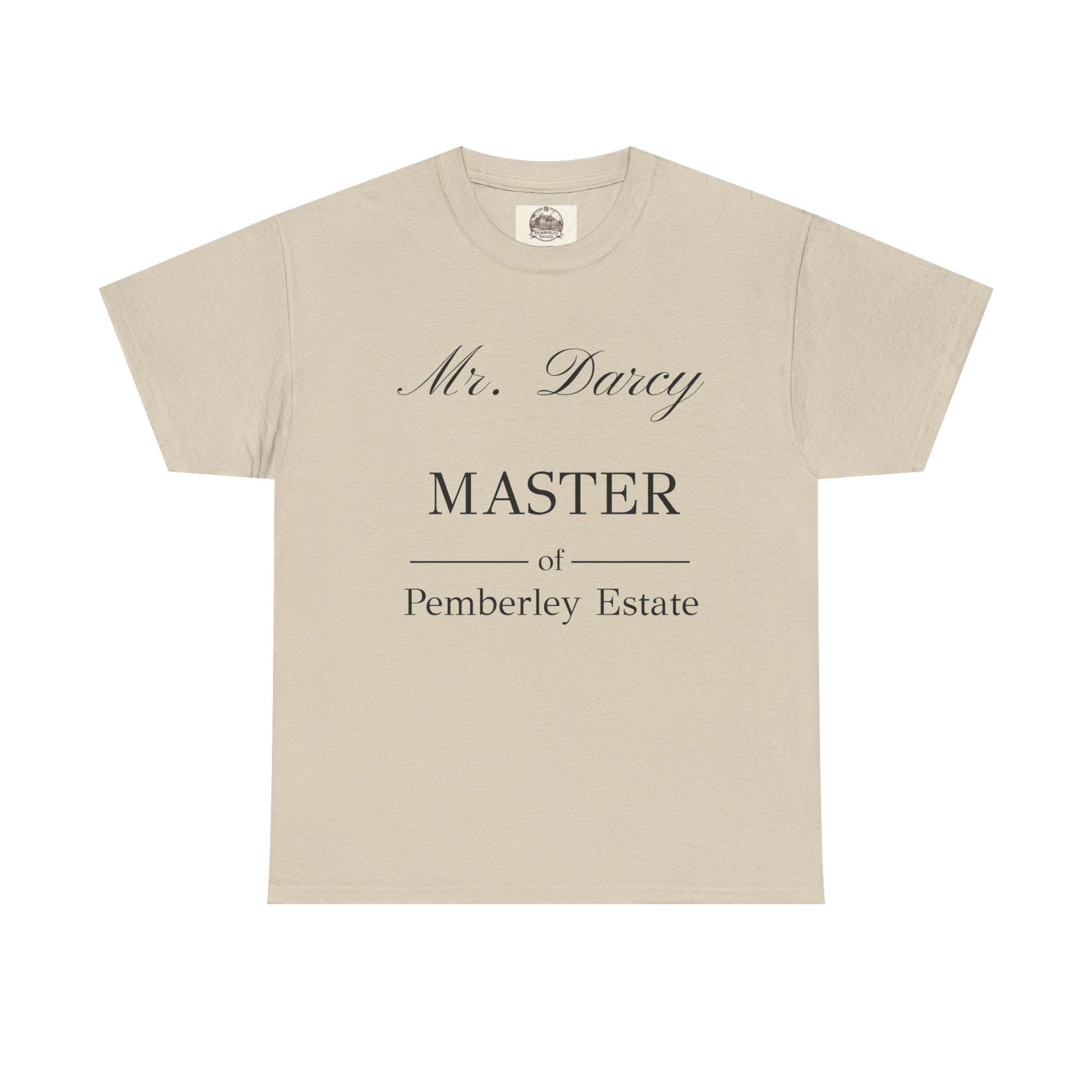 Mr Darcy Master of Pemberley Estate black text Men's t-shirt - natural color