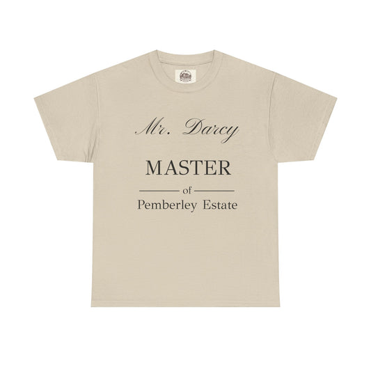 Mr Darcy Master of Pemberley Estate black text Men's t-shirt - natural color
