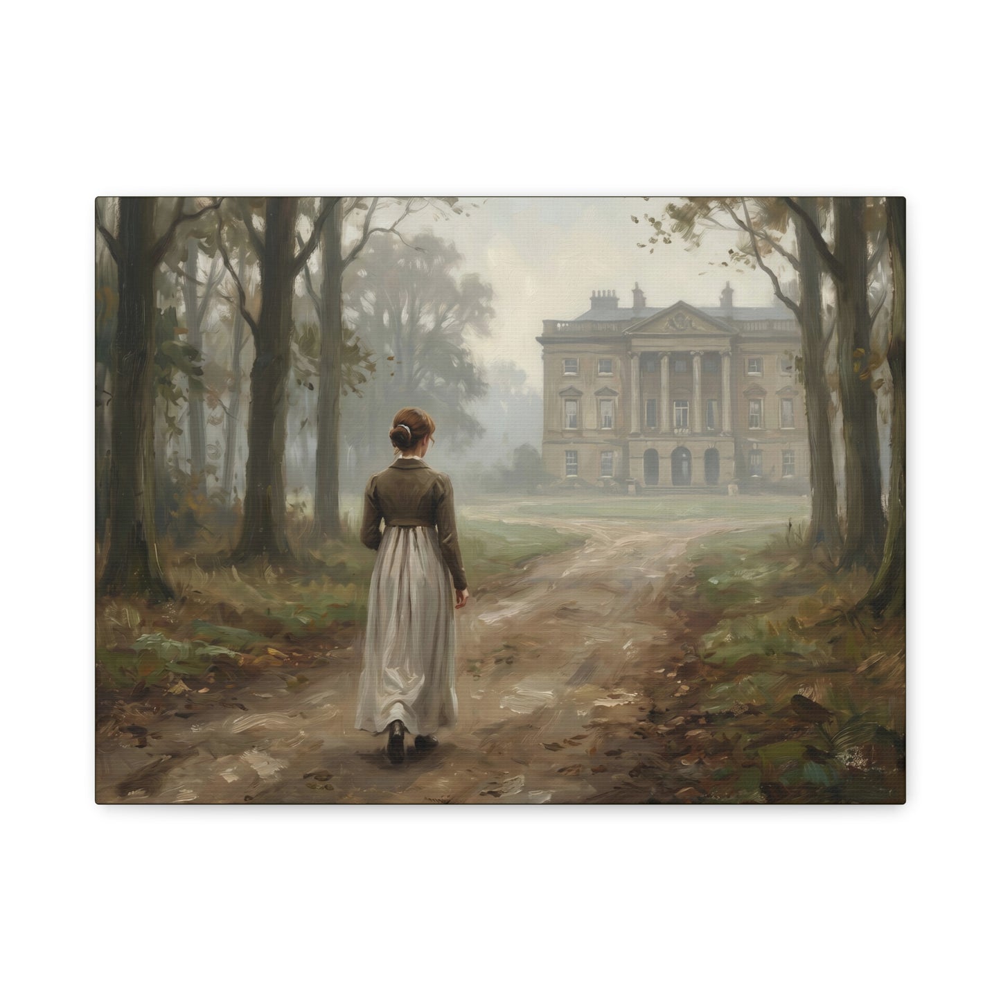 Pemberley Lane Canvas Print — Wistful Lizzy Walk (Matte Canvas Wall Art)