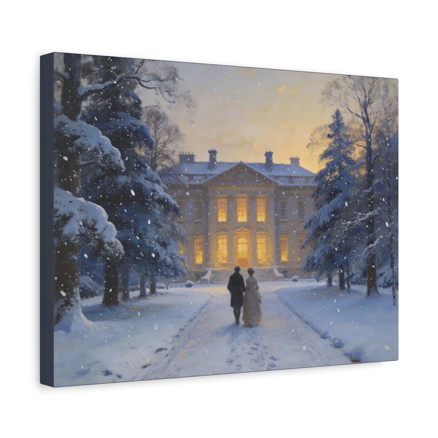 Christmas at Pemberley Matte Canvas Print