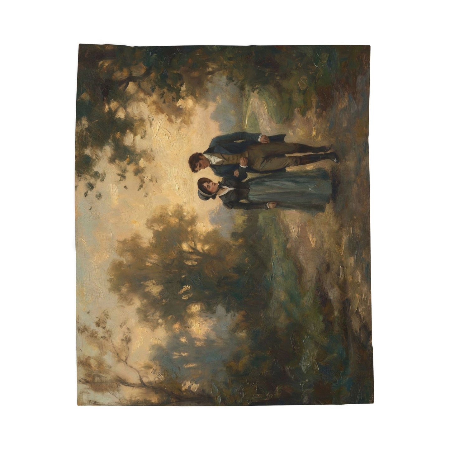 Lizzy and Darcy walking on a Country lane blanket 