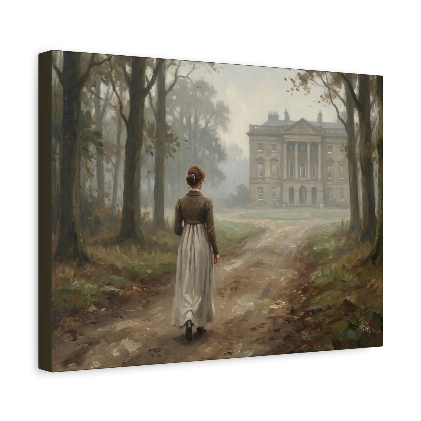 Pemberley Lane Canvas Print — Wistful Lizzy Walk (Matte Canvas Wall Art)