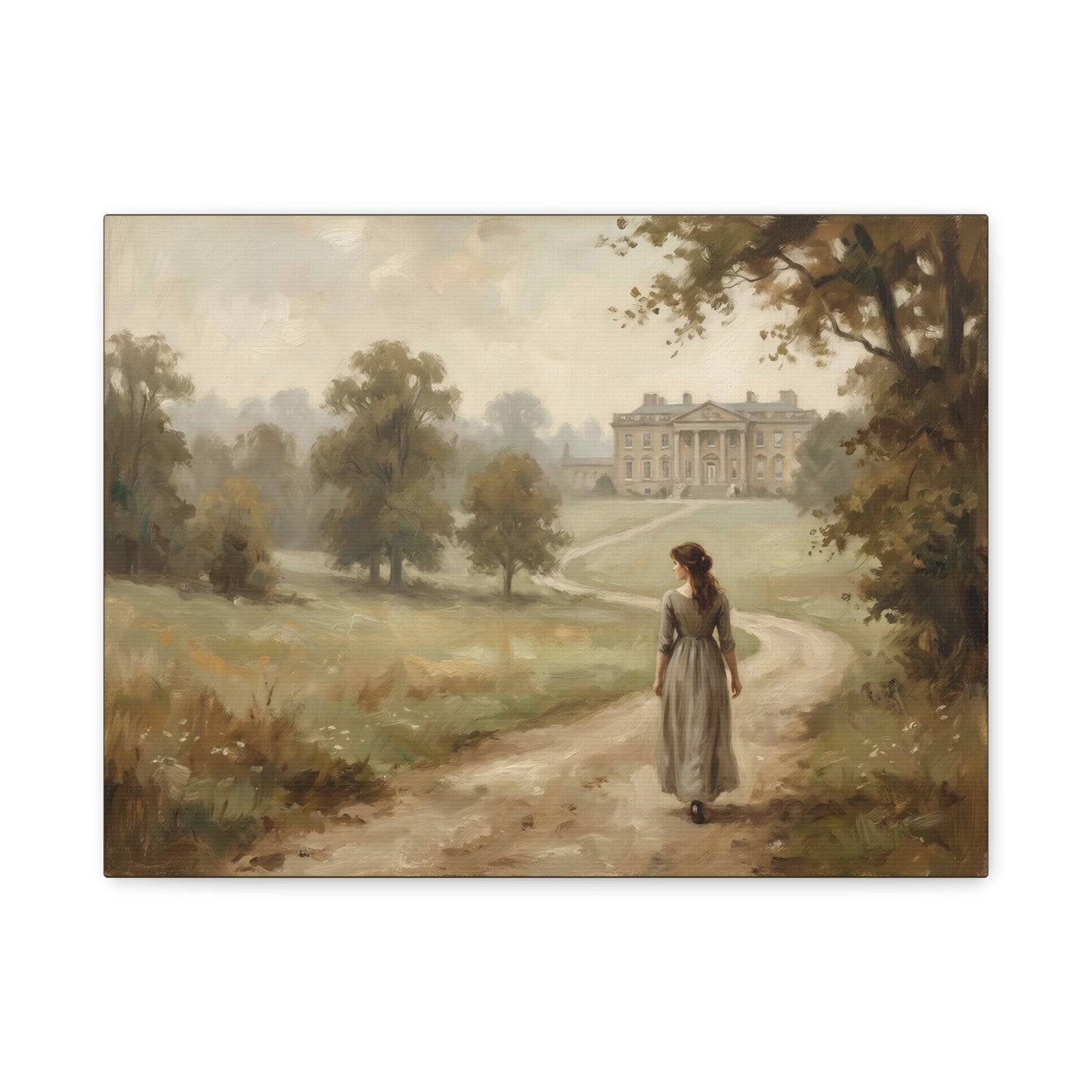 Lizzy at Pemberley Park Matte Canvas Print 12x9, 16x12, 24x18