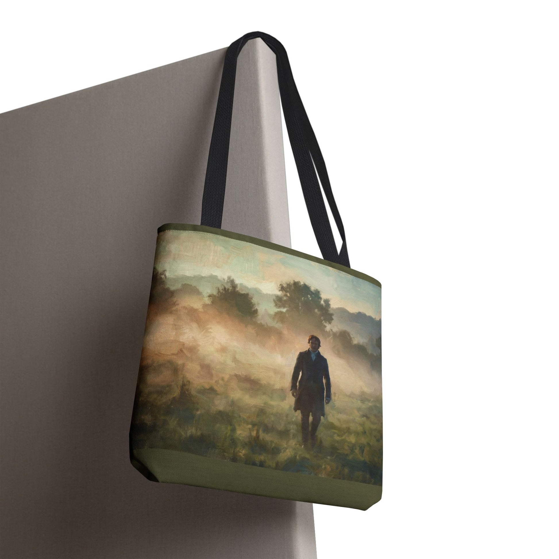 tote bag hanging on the wall