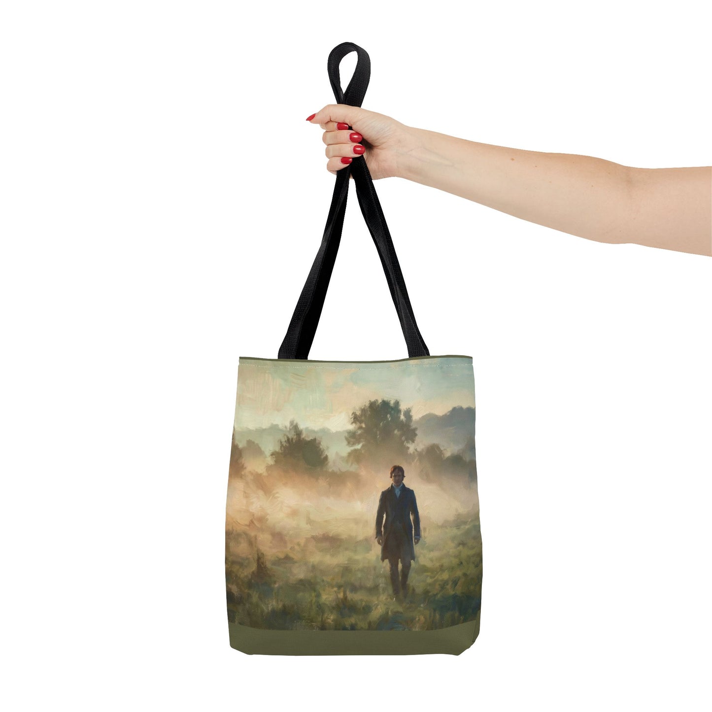 lady holding a tote bag