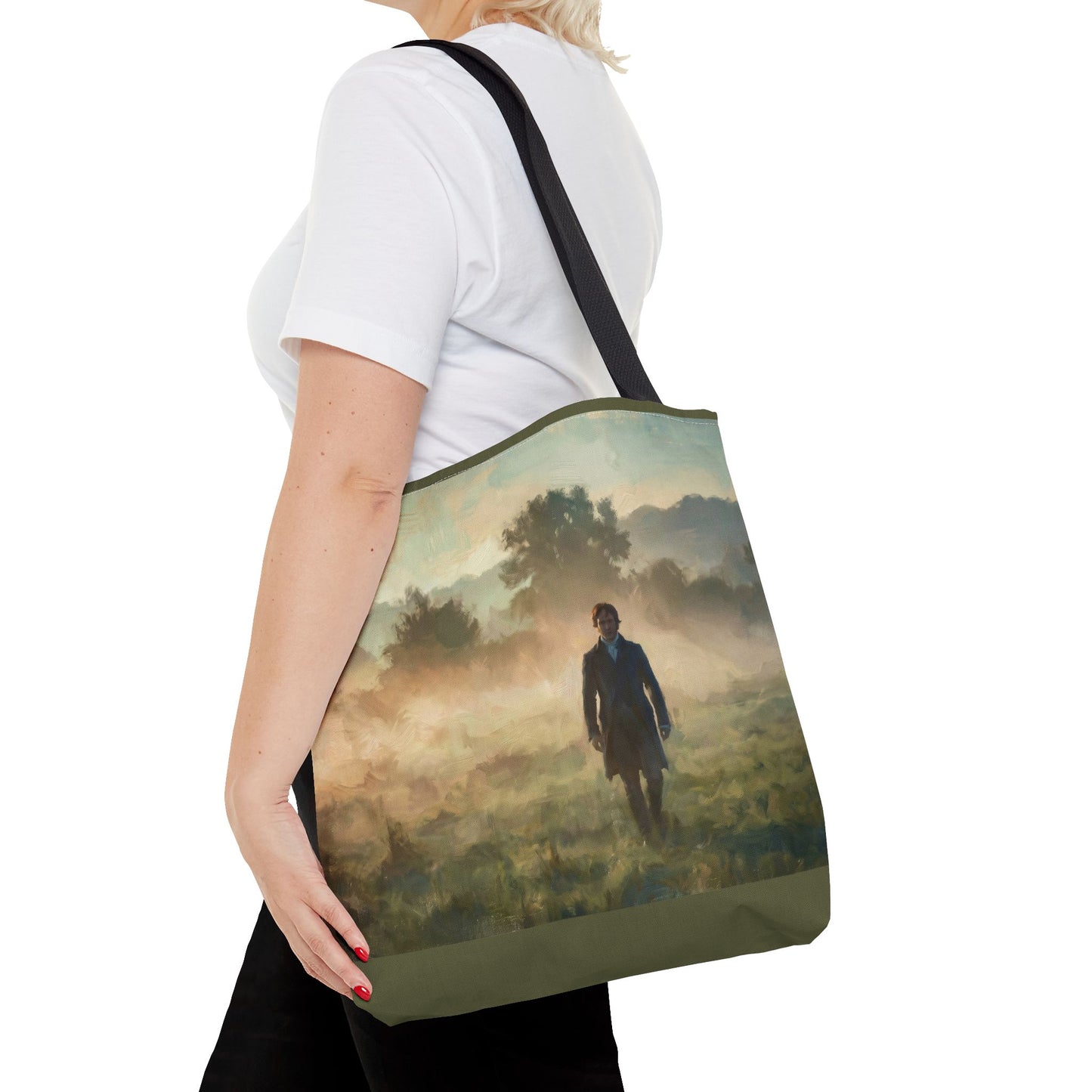 lady carrying a tote bag
