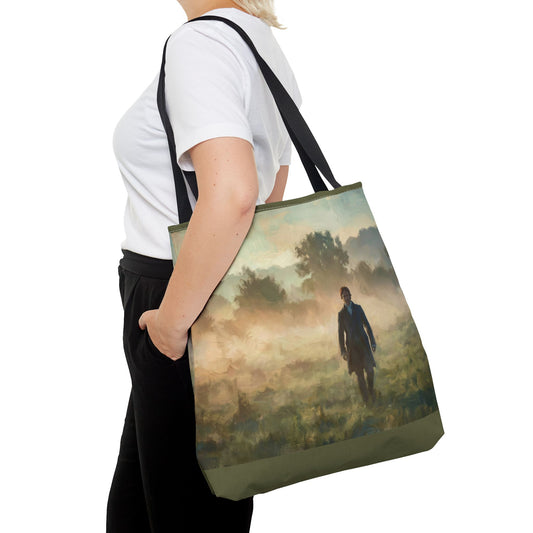 lady carrying a tote bag