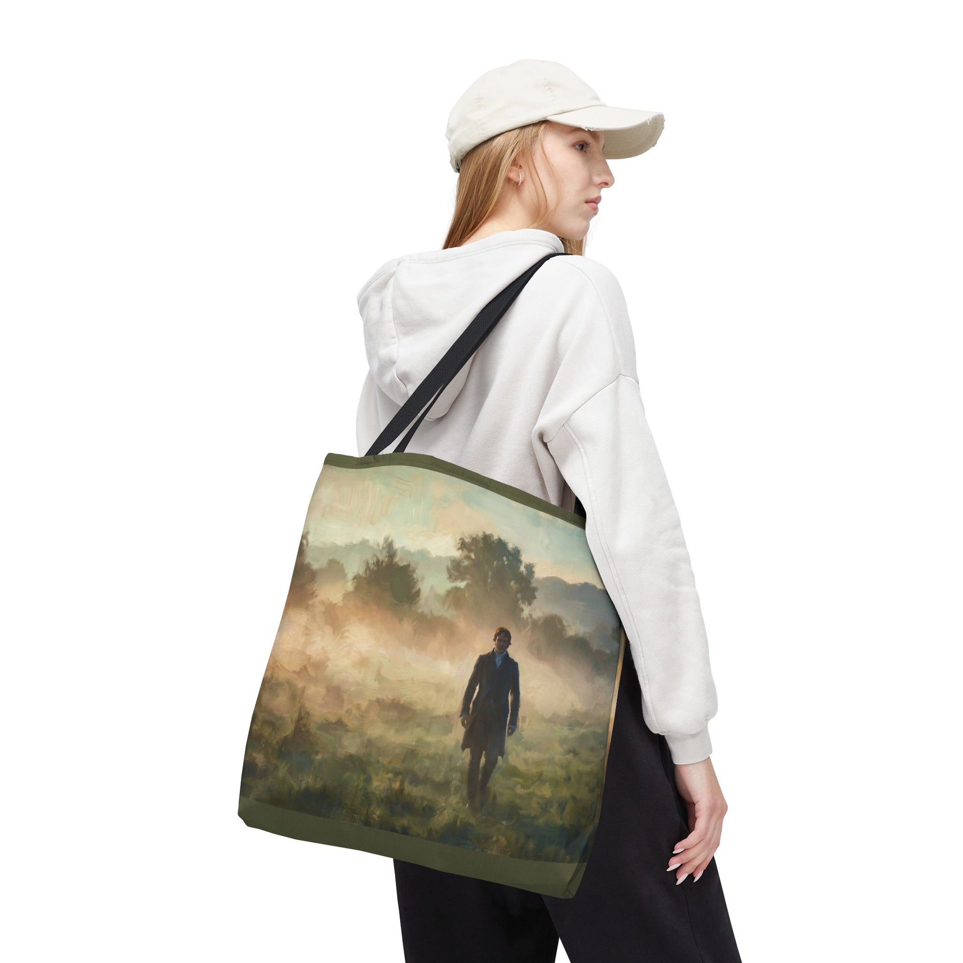 lady carrying a tote bag