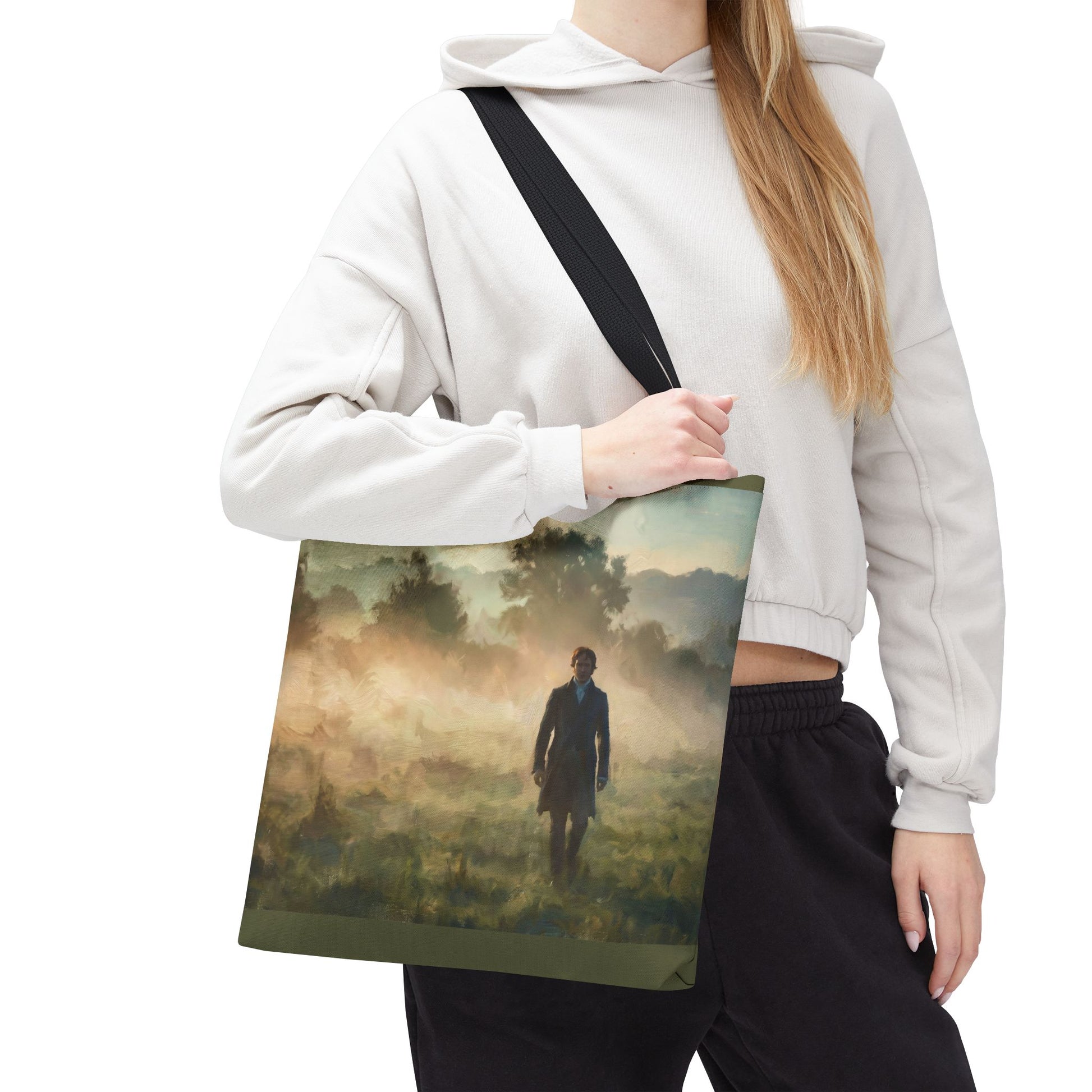lady carrying a tote bag