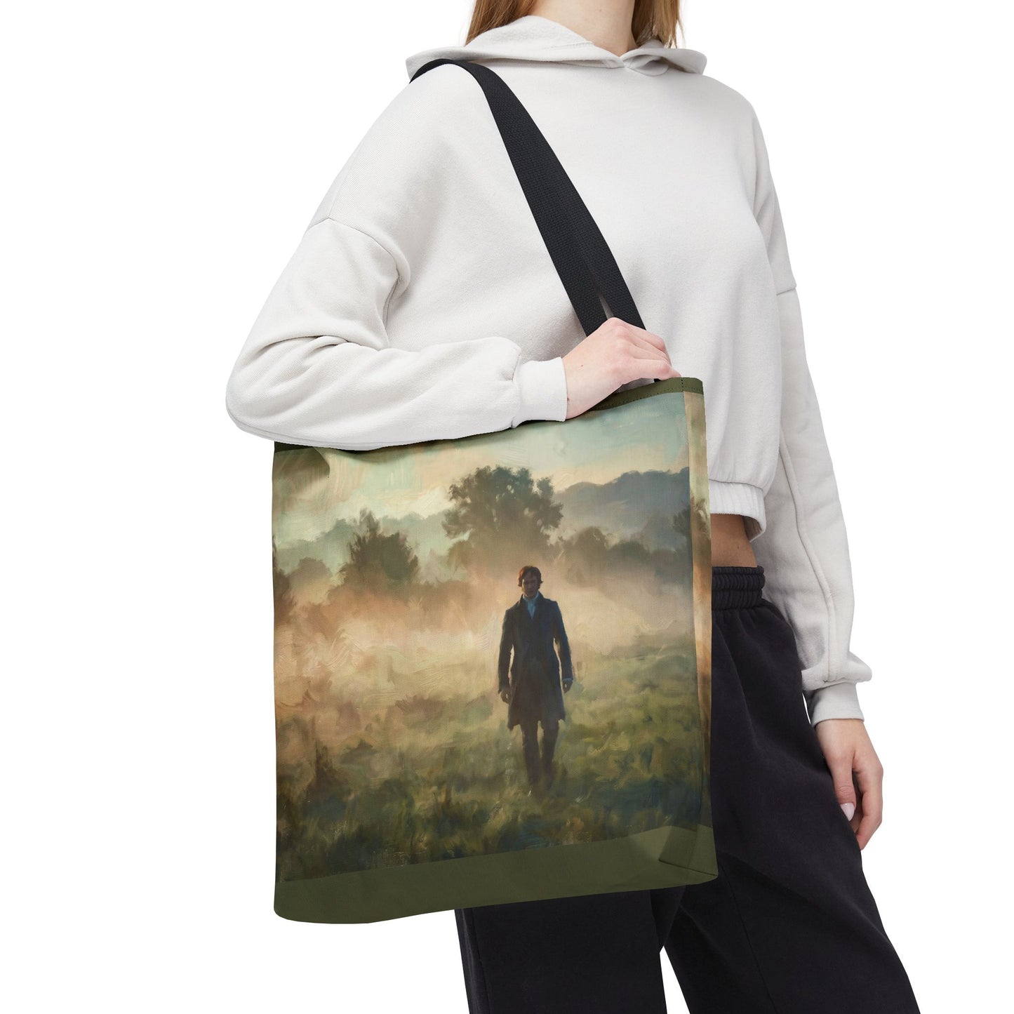 lady carrying a tote bag