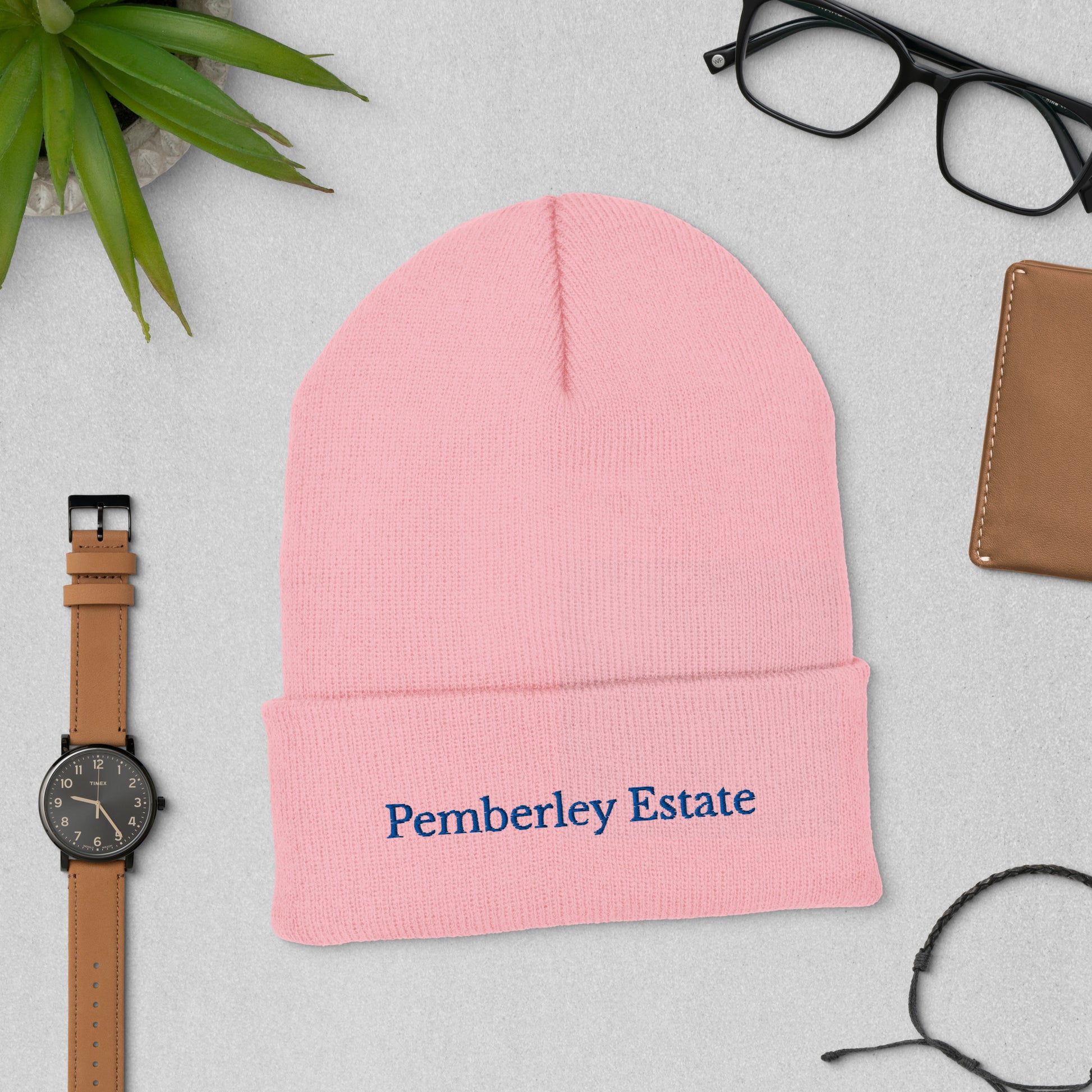 pink beanie hat
