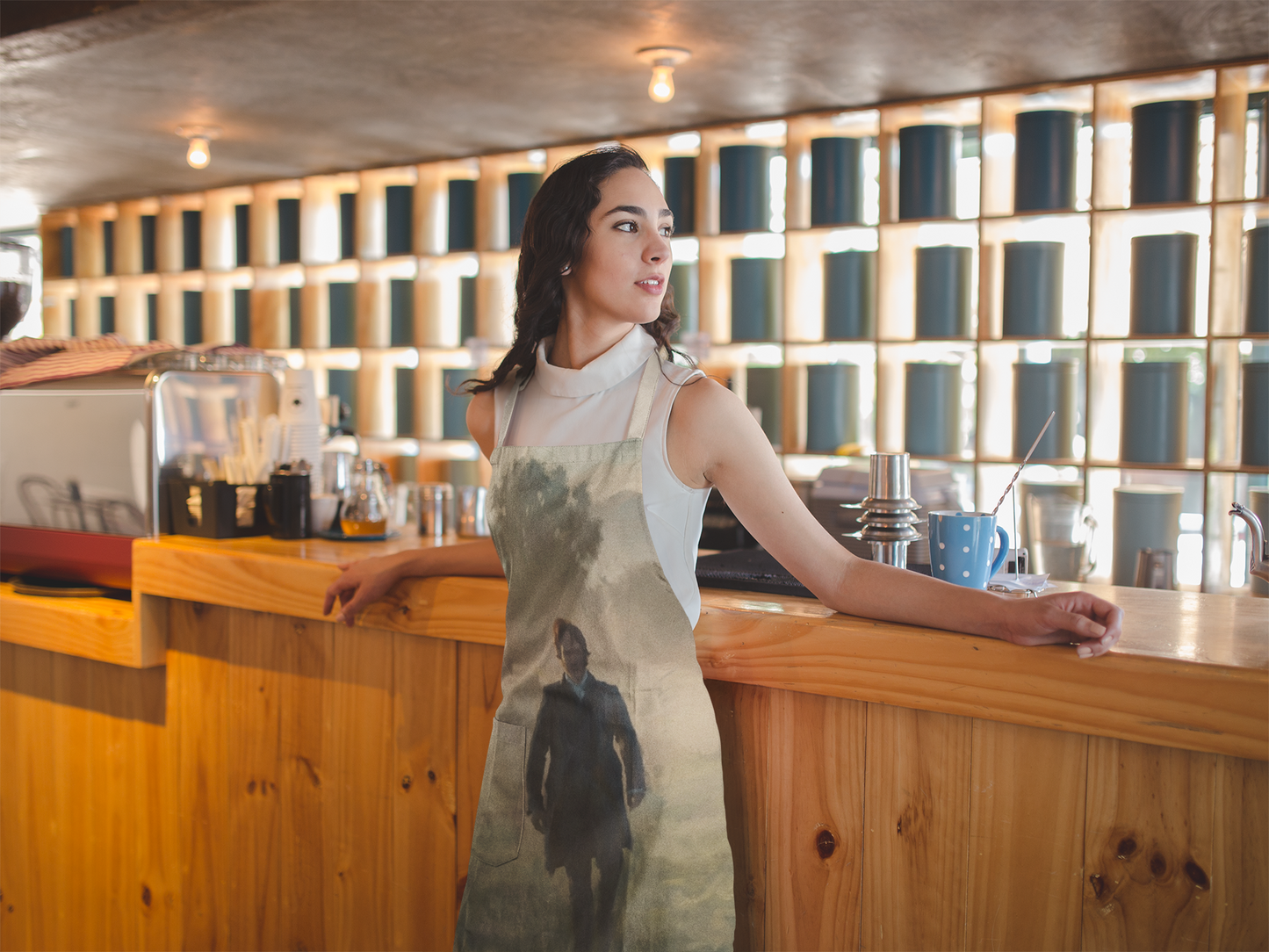 Mr. Darcy Morning Mist Apron — Pemberley Estate Kitchen Strap Apron