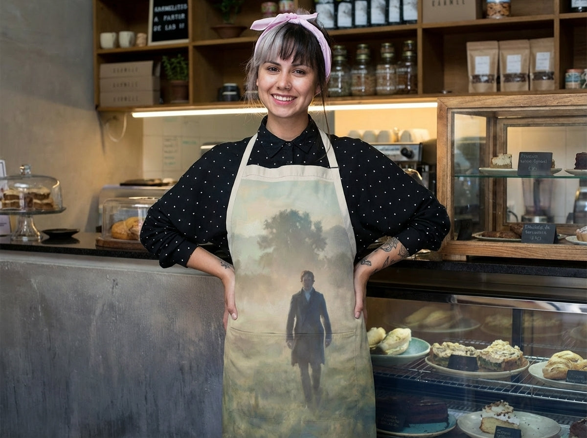 Mr. Darcy Morning Mist Apron — Pemberley Estate Kitchen Strap Apron
