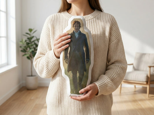 Mr. Darcy Shaped Pillow — Morning Mist Silhouette (US Only)