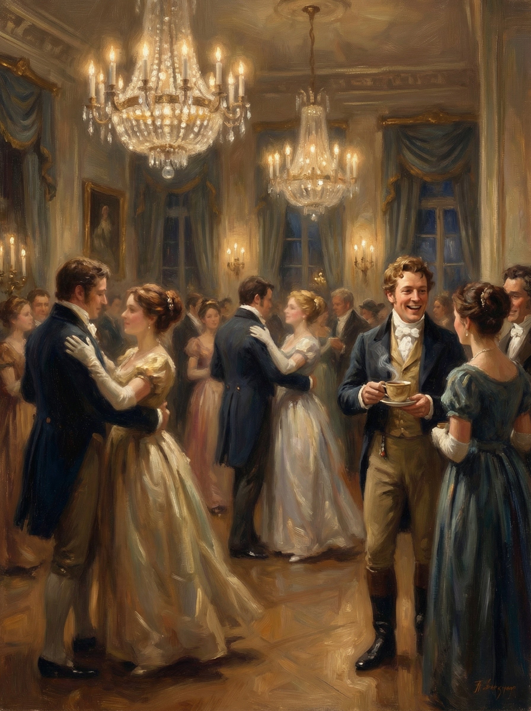 Netherfield Ballroom full of dancers